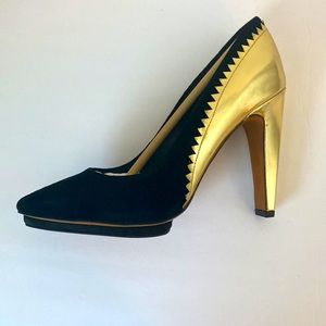 Luxury Rebel “Veronica” Black/Gold Shoe 38.5M